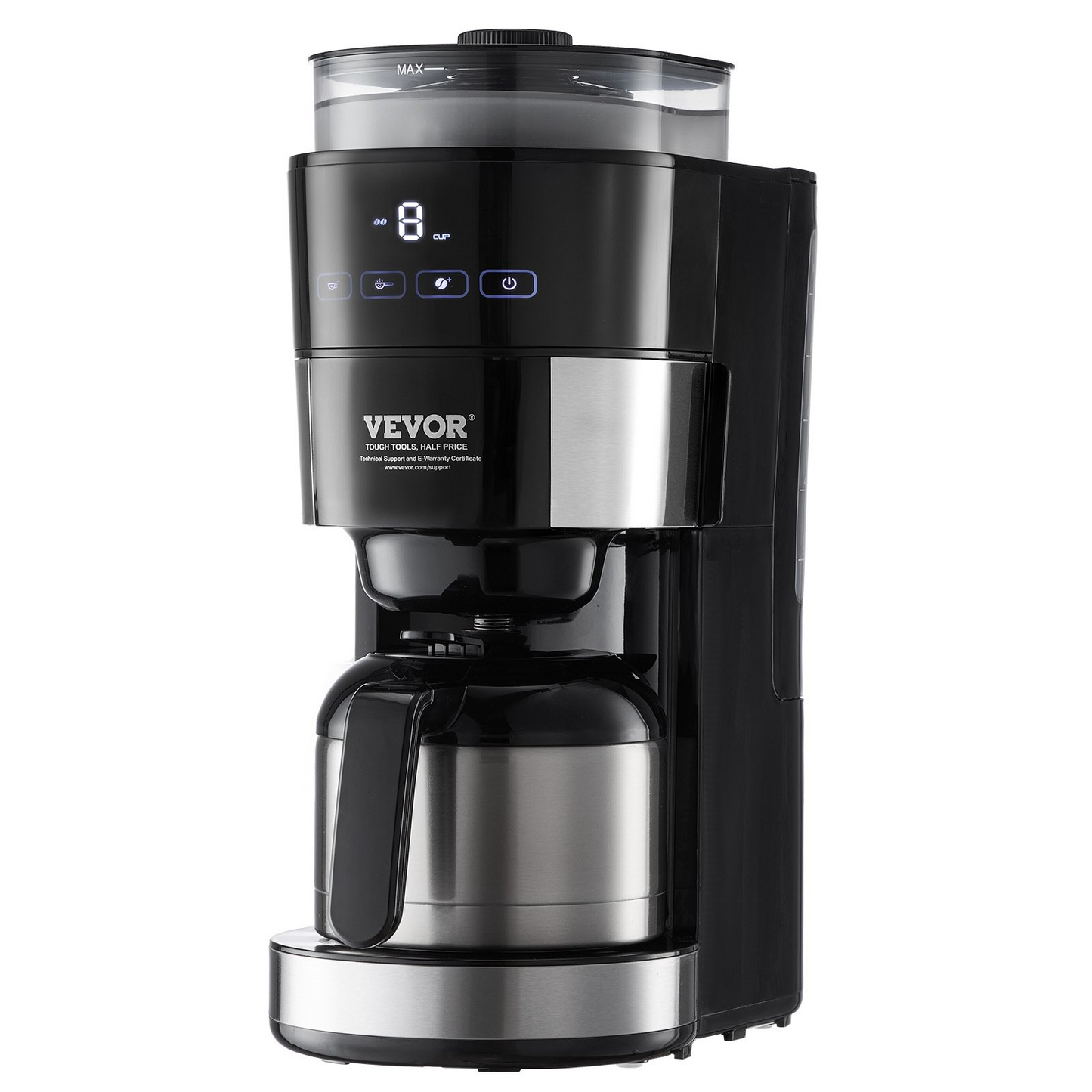 VEVOR 8-Cup Coffee Maker Drip Coffee Machine with 3 Brew Strength Control