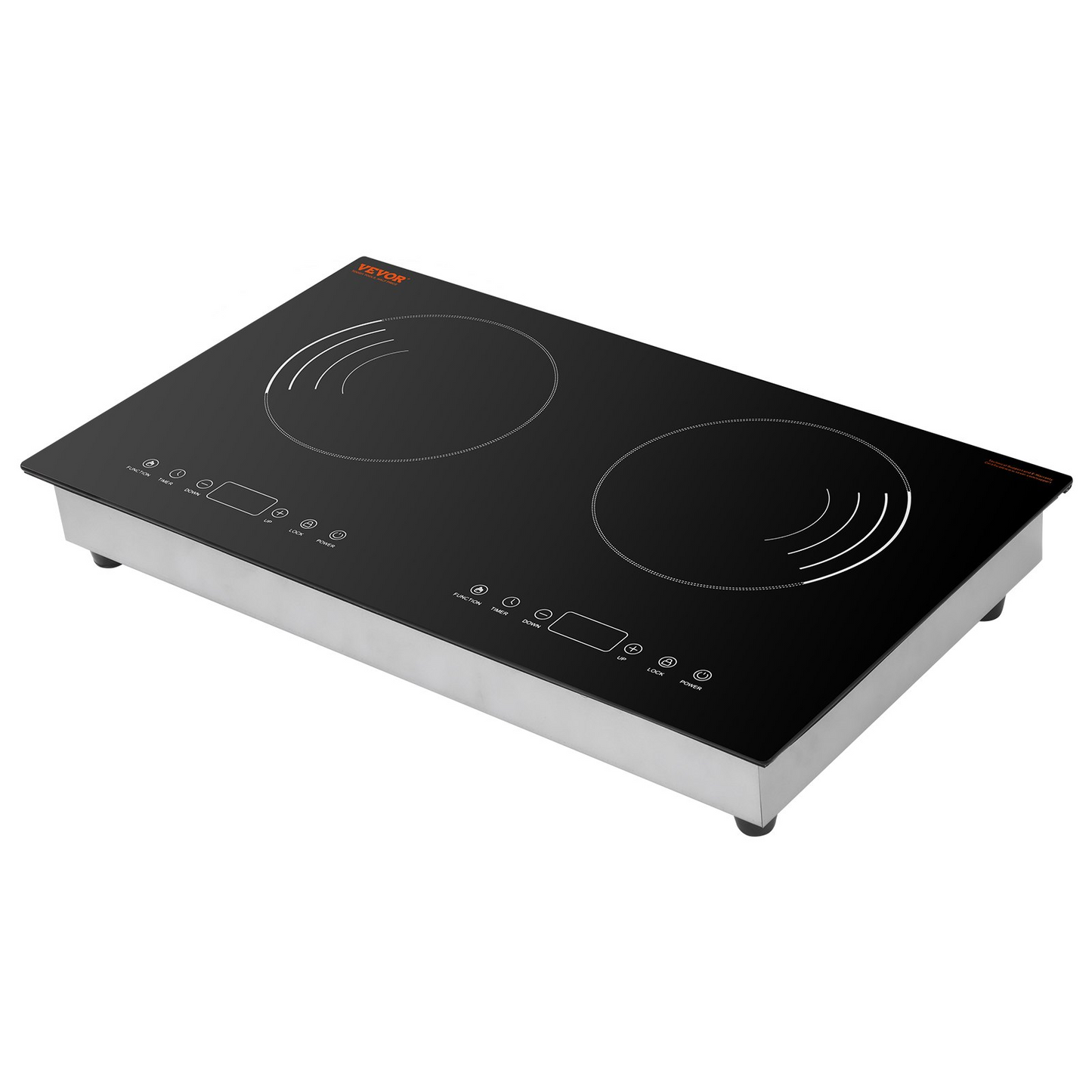 1800W 2 Burner Induction Cooktop Electric Countertop Burner Touch Control