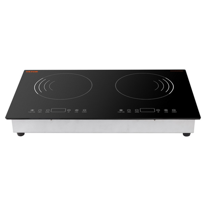 1800W 2 Burner Induction Cooktop Electric Countertop Burner Touch Control