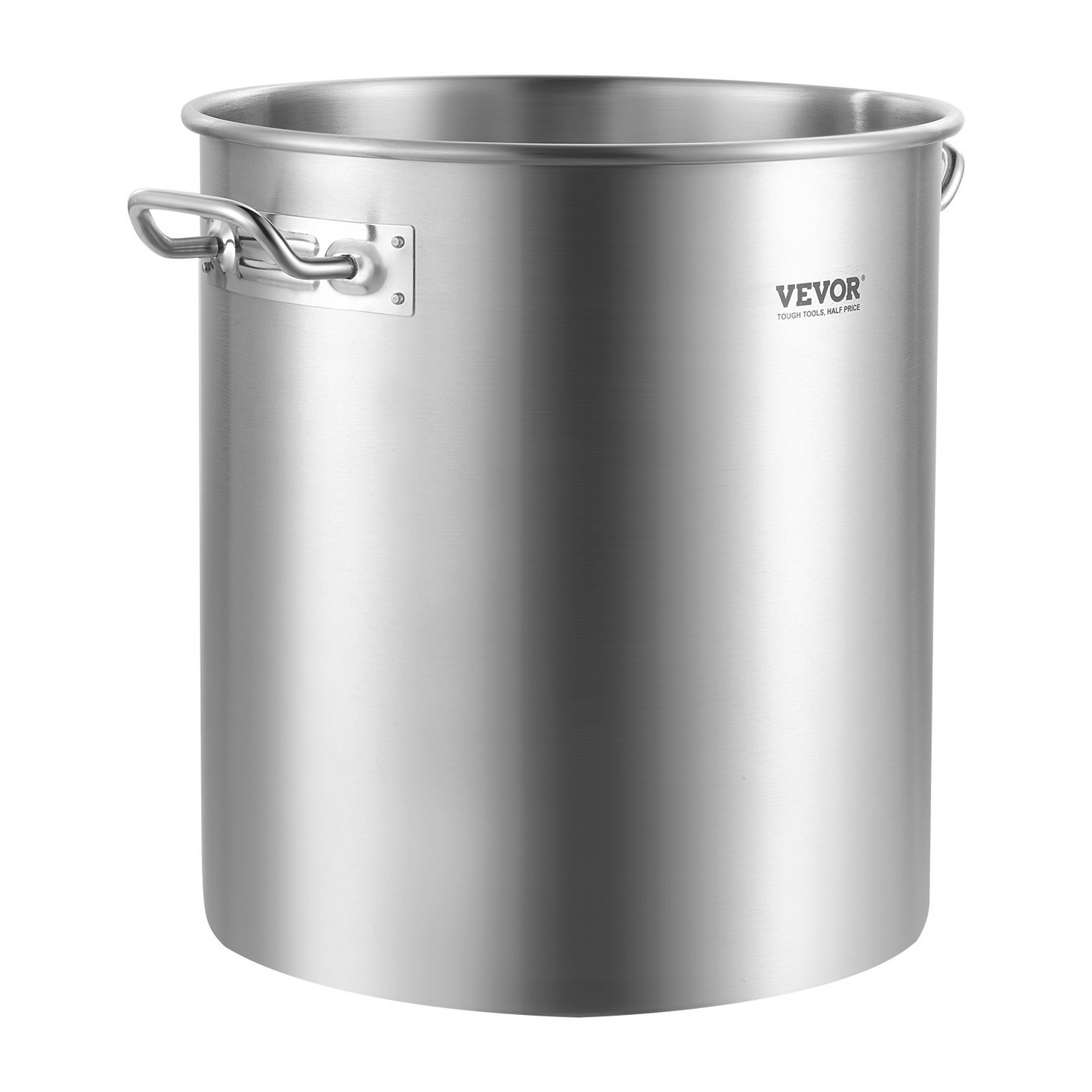 VEVOR Stainless Steel Stockpot, 42 Quart Large Cooking Pots, Cookware Sauce Pot with Strainer, Lid, and Handle, Heavy Duty Commercial Grade Stock Pot, Sanding Treatment, for Large Groups Events Silver