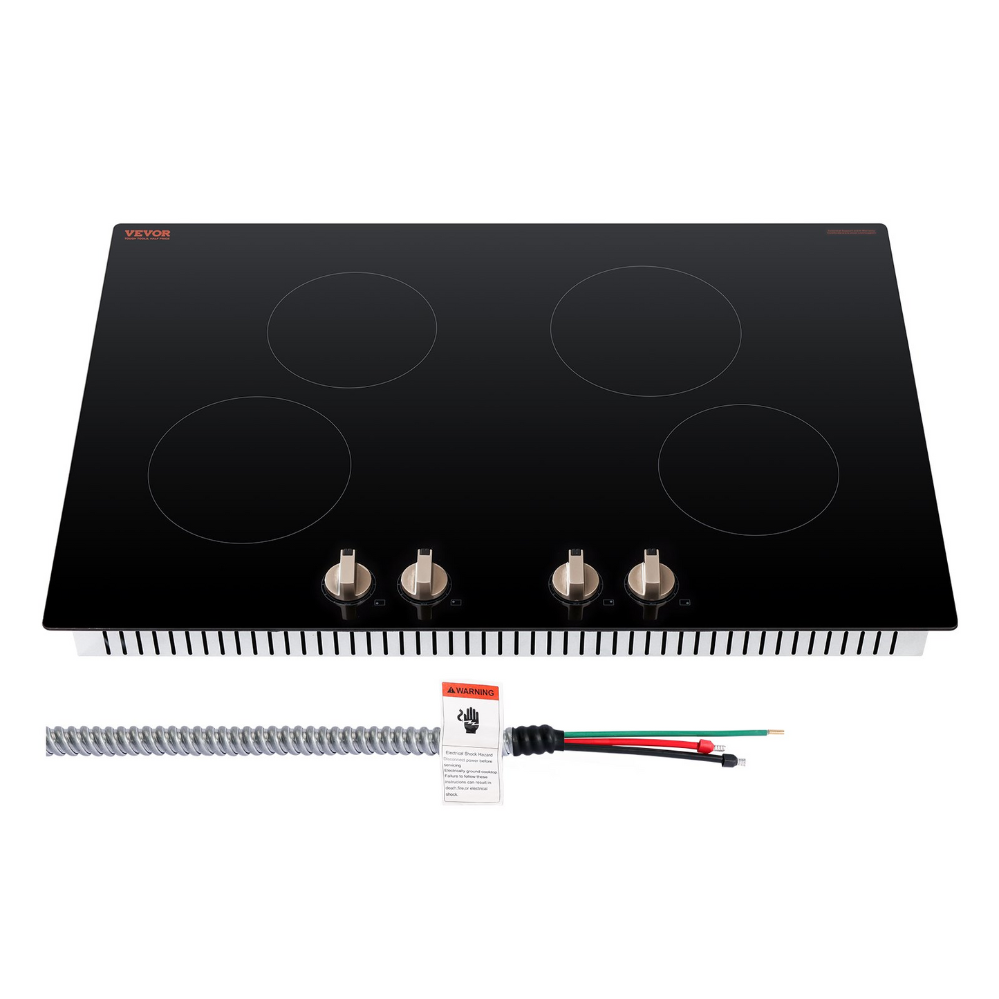 6600W 4 Burner Induction Cooktop Electric Countertop Burner Knob Control