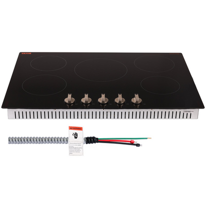 9200W 5 Burner Induction Cooktop Electric Countertop Burner Knob Control