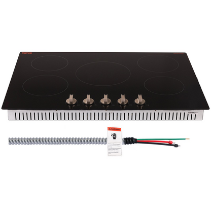 9200W 5 Burner Induction Cooktop Electric Countertop Burner Knob Control