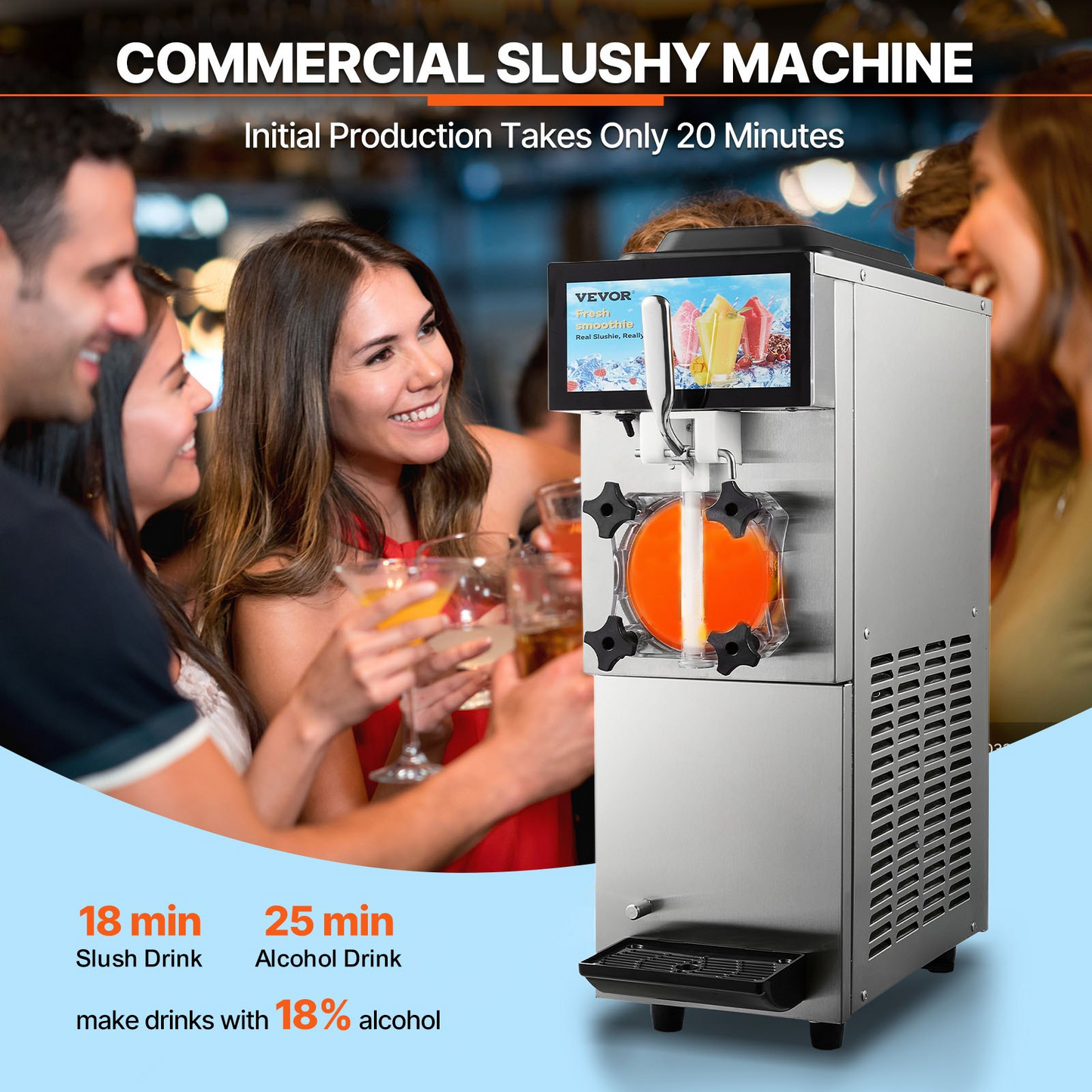 12L / 3.17 Gal Commercial Slushy Machine Margarita Smoothie Frozen Drink