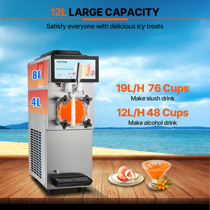 12L / 3.17 Gal Commercial Slushy Machine Margarita Smoothie Frozen Drink