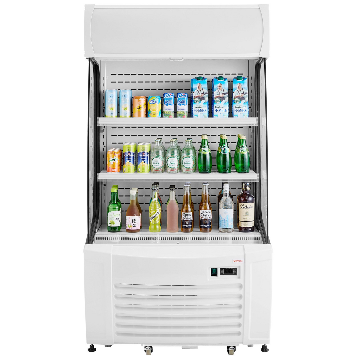 Open Air Merchandiser 2-Tier Display Cooler with Air Curtain 12.7cu.ft.