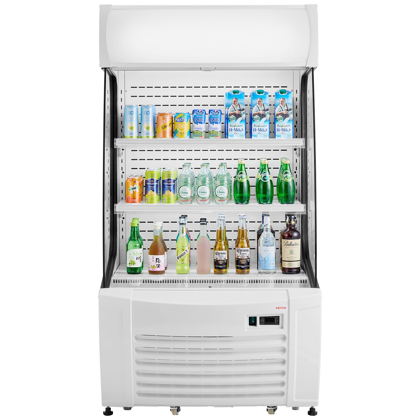 Open Air Merchandiser 2-Tier Display Cooler with Air Curtain 12.7cu.ft.