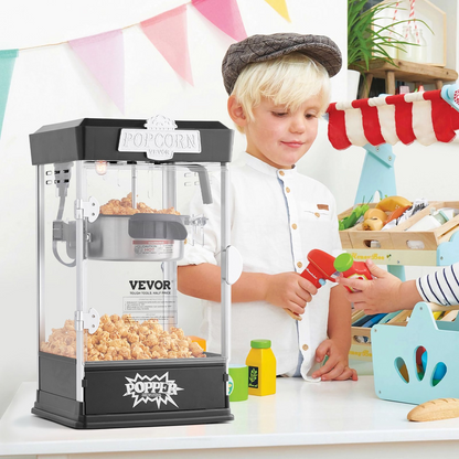 Popcorn Popper Machine Tabletop Popcorn Maker 480W 4 Oz Black