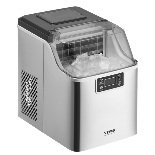 Portable Countertop Ice Maker 45Lbs/24H Self-Cleaning with Scoop Basket Home Bar