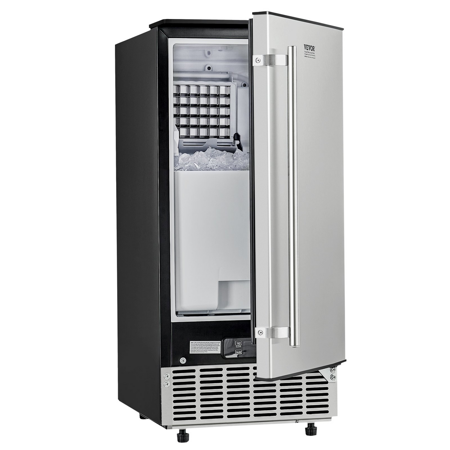 Undercounter Ice Maker 80 Lbs/Day Built-in Ice Maker Machine w/ Reversible Door