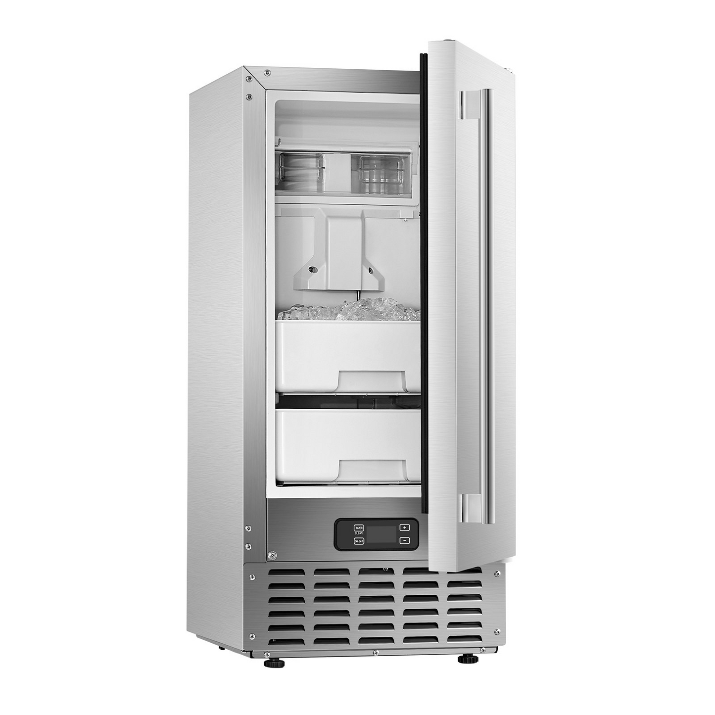 Undercounter Ice Maker 66 Lbs/Day Built-in Ice Maker Machine w/ Reversible Door