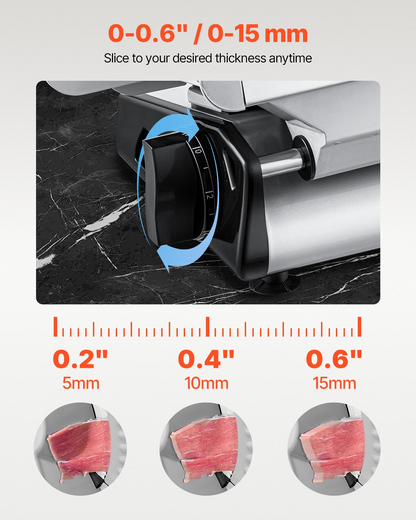 Meat Slicer 180W 8.7" Electric Deli Food Slicer for Frozen Meat Bread Cheese