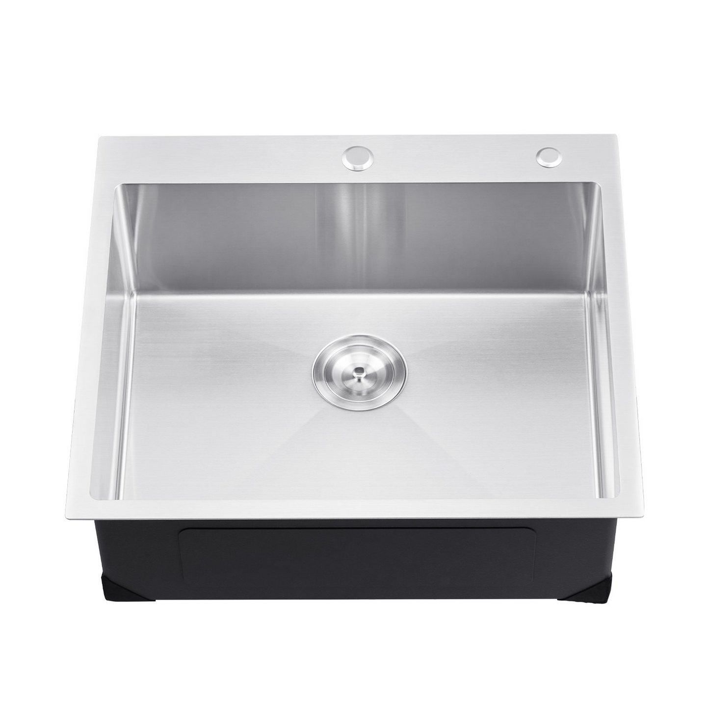 25" Kitchen Sink Top Mount Single Bowl Drop-In Basin Stainless Steel Bar